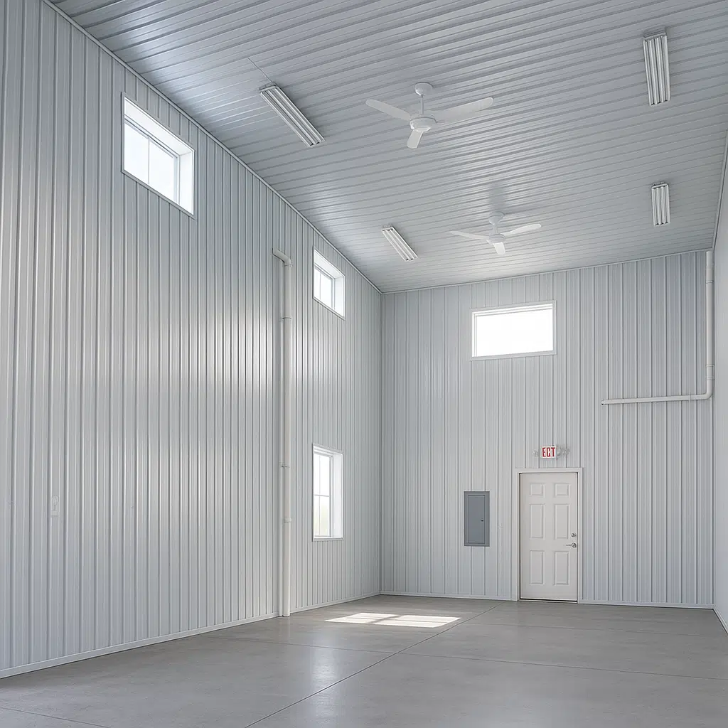 Corrugated metal sheet